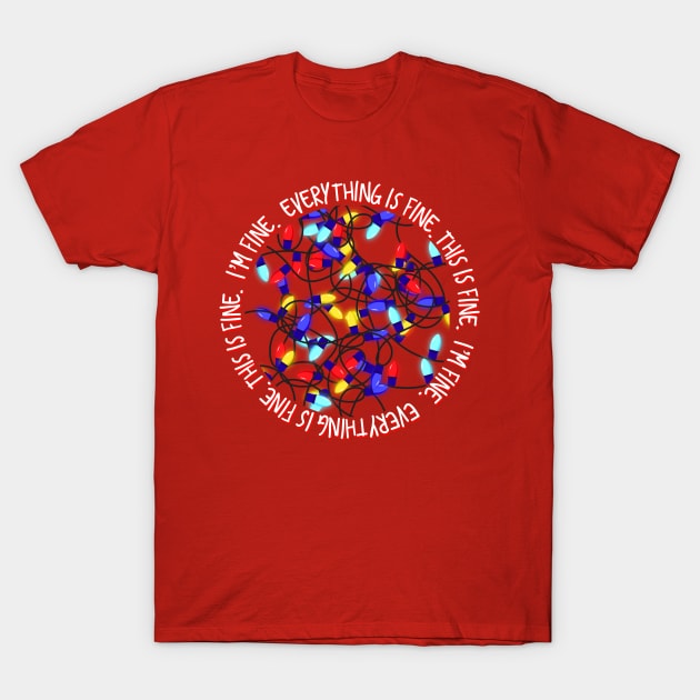 This is fine. (Red) T-Shirt by The Santa Dad